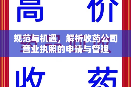 衡阳规范与机遇，解析收药公司营业执照的申请与管理